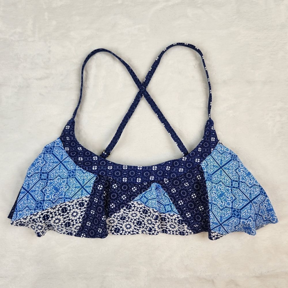 NWOT Made By Minkpink Patchwork Bandeau Bikini Top Sz S